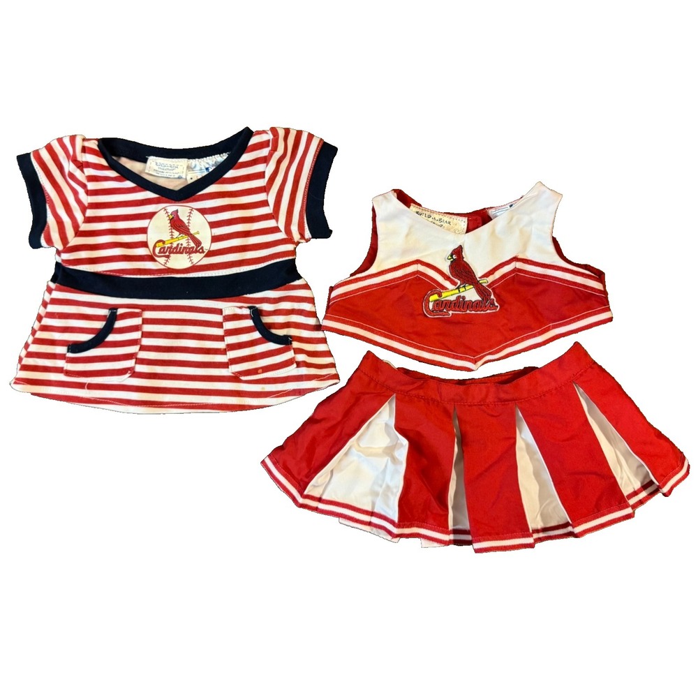 Build A Bear St Louis Cardinals Baseball Official Merch Outfits Sets Bundle Lot